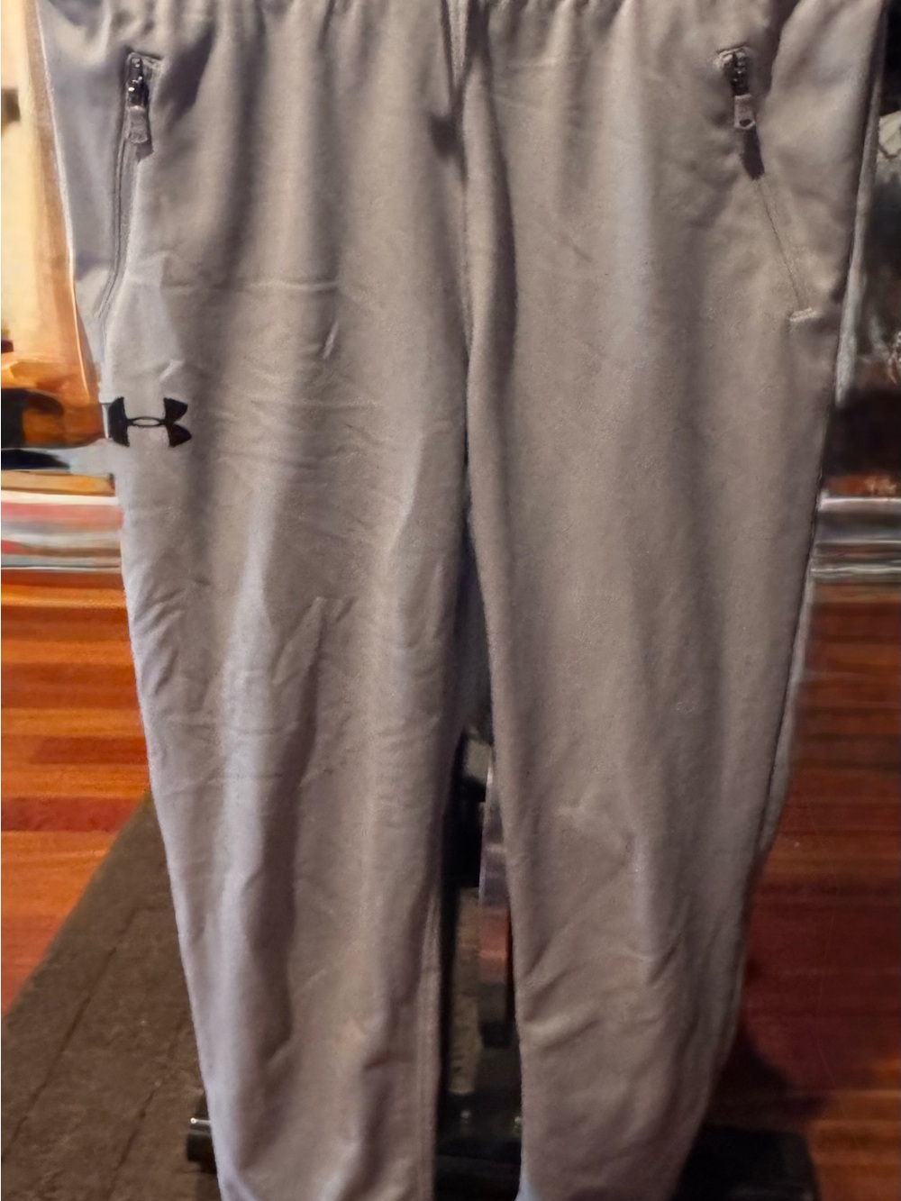 Under Armour Gray Performance Joggers with Zip Pockets